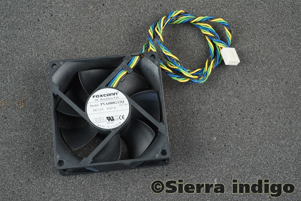 Foxconn PVA080G12Q-P02-AD 80mm x 25mm DC12V 0.65A 4-Pin 4-Wire Fan 550mm-Tail - Image 1 of 1