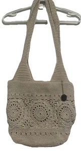 The Sak Woman Perlen handgehäkelt groß Hobo hellbeige - Bild 1 von 16