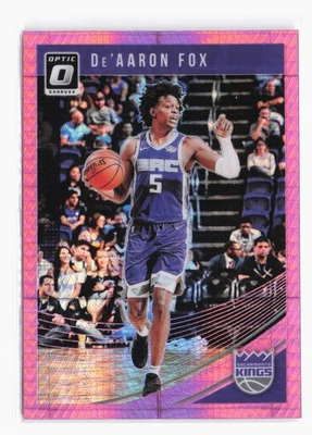 2018-19 Donruss Optic Hyper Pink #51 De'Aaron Fox Sacramento Kings SP - Image 1 of 2
