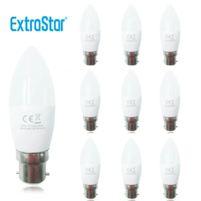 1 3 5 10 Pack 32W 40W 48W 56W LED CANDLE LIGHT BULB BC B22 Bayonet ENERGY SAVING - Image 1 of 4