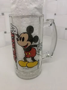Vintage Mickey Mouse Becher Walt Disney großer Trinkglasbecher 5,5"" selten - Bild 1 von 8