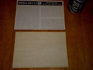 BRITISH POST WAR -- 30,36 & 48 in. AIRCRAFT LETTERS, Model Decals Sheet, 1/72 - Picture 1 of 6