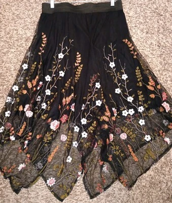 Bruja Glamor! INC International Concepts, M, Negro, Falda Bordada Foto 1 de 4