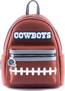 Mini zaino Loungefly NFL Dallas Cowboys pelle di maiale logo - Foto 1 di 6