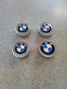4 BMW Vintage wheel center cap E21 gas hub cap part Chrome - Picture 1 of 6