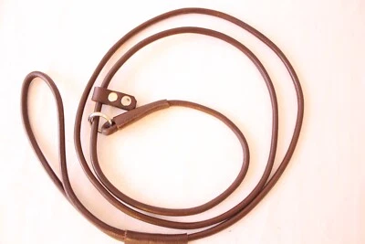 PLOMO DESLIZANTE DE CUERO GENUINO PARA EXPOSICIÓN/ENTRENAMIENTO DE PERROS con CUERO EMPUJE HACIA ABAJO (6 pies) Foto 1 de 4