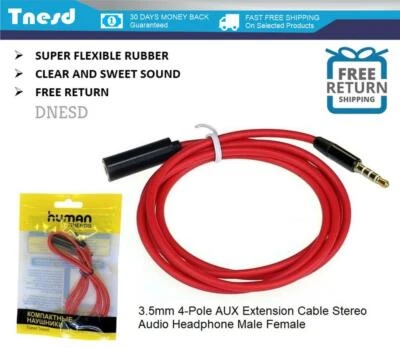 Lote de MP3 de cable de extensión de audio de 3,5 mm cable estéreo para auriculares macho a hembra AUX para automóvil Foto 1 de 4