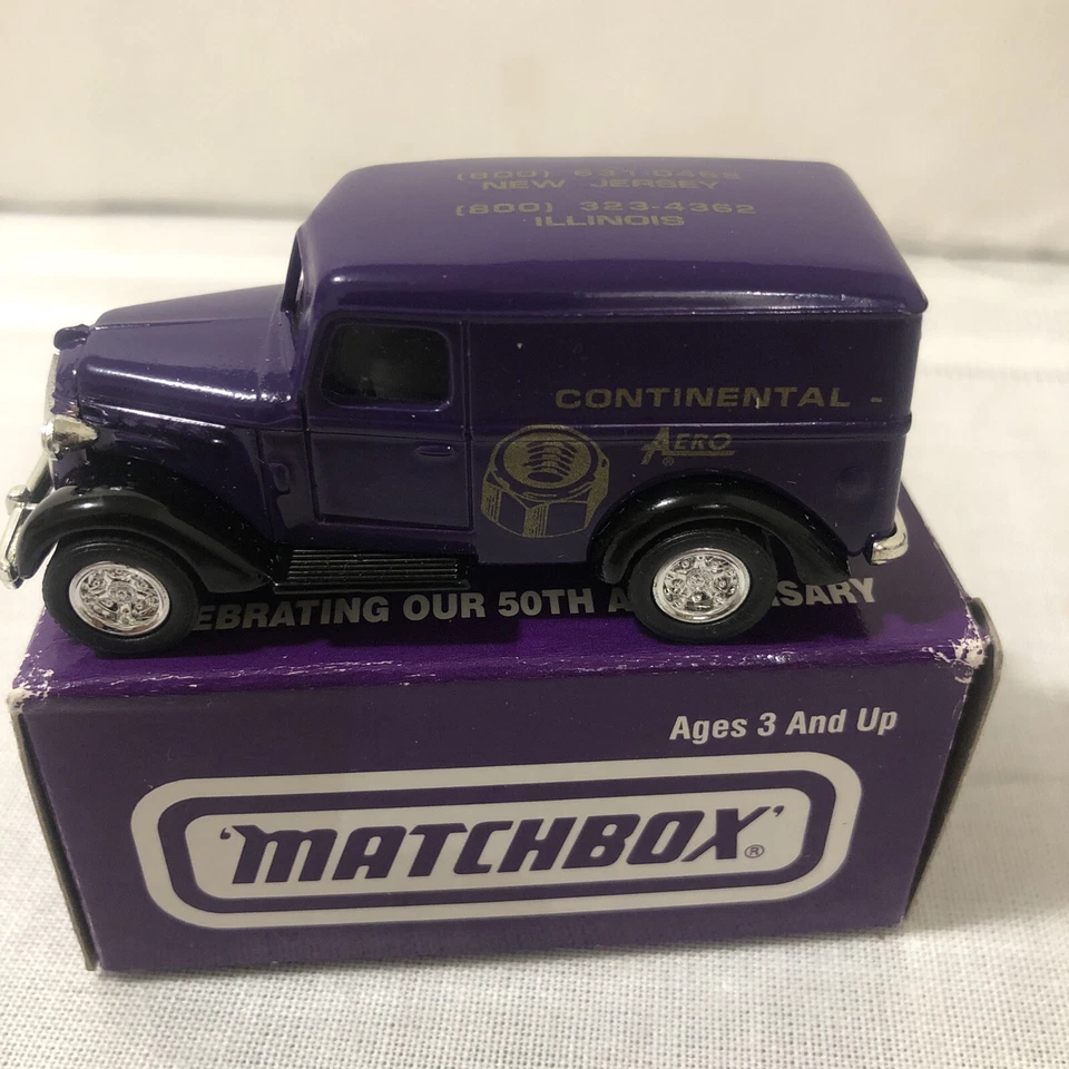 Matchbox ‘37 Dodge Mack Junior 50th Annv Truck Purple CONTINENTAL AERO Diecast - Image 1 of 4