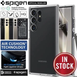 For Galaxy S24/ Plus/ Ultra Case SPIGEN Ultra Hybrid Cushion Hard Clear Cover - Picture 1 of 148