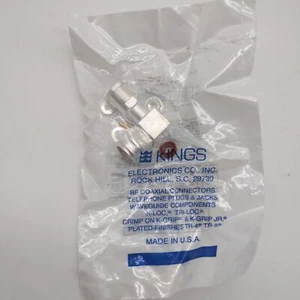 Kings USA Made TNC-Male RA Connector for RG-58, 400/U, N.O.S. - Zdjęcie 1 z 4