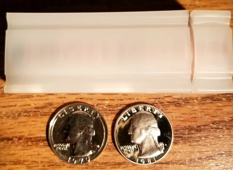 1970 S - 1981 S  40 Mixed Dates  Washington Quarters  Clad Gem Proof Cover