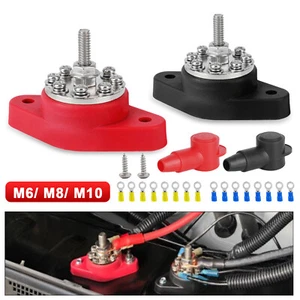8 point stainless 12V 160A Power Post Junction Post 3/8 Terminal Block M6 M8 M10 - Picture 1 of 18