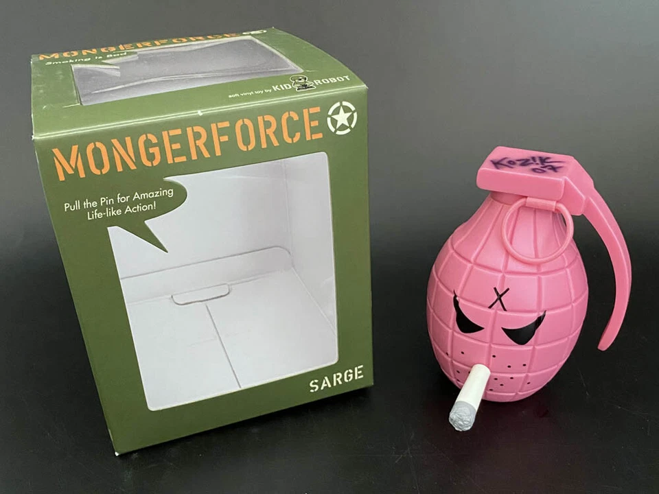 Frank Kozik FIRMADO Kidrobot 2009 5" Pink Sarge Big Mongers granada AUTOGRAFIADA Foto 1 de 4