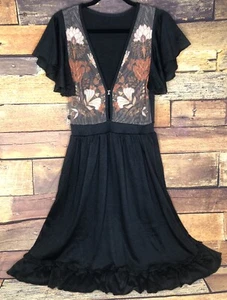 Vestido midi Mapale estampado floral y tejido sol playa con dobladillo con volantes estilo 4648 talla M - Imagen 1 de 9