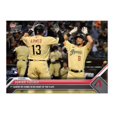 2023 MLB Topps NOW #281 DOMINIC FLETCHER ARIZONA DIAMONDBACKS ROOKIE RC - Image 1 of 2