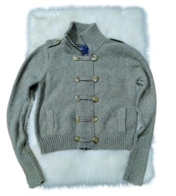 American Eagle Outfitters Military Style Zip Up Wool/Rabbit Hair Grandpacore XL - Image 1 of 4