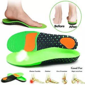 Orthotic Insoles Arch Support Flat Foot High Plantar Feet Fasciitis Pad Insert # - Picture 1 of 22
