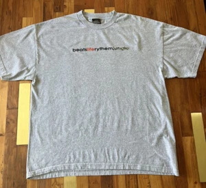 Vintage Minus 4eight DJ HOUSE Jungle RAVE Beats grau T-SHIRT 90ERer selten 2XL - Bild 1 von 5