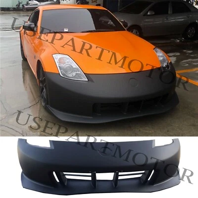 FOR 03-08 Nissan Z33 350z Nismo V3 FRONT BUMPER COVER + SPLITTER  PP USA PICKUP - Image 1 of 4