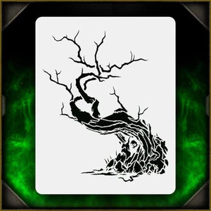 Creepy Tree 1 - Airbrush Schablone Template Airsick Zombies - Bild 1 von 1
