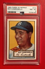 1983 Topps 1952 Reprint Roy Campanella #314 PSA 8 Graded Baseball Card MLB HOF