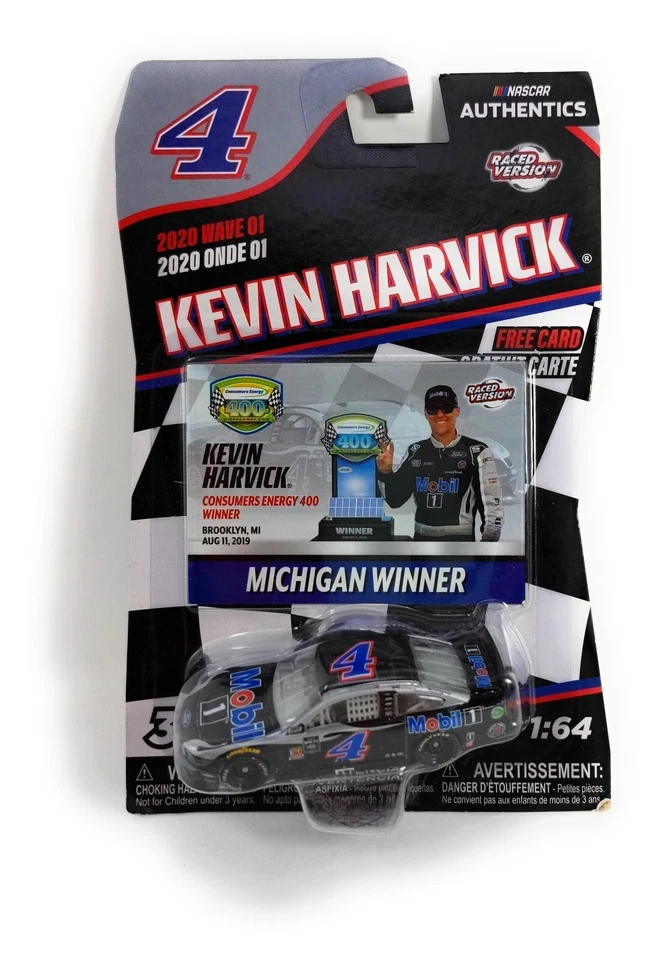 2020 Wave 01 Kevin Harvick Black Mobil 1 Michigan Win NASCAR Authentics Diecast