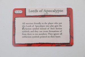 Lords of Apocalypse D-039 Mage Knight Dark Riders SPELL CARD