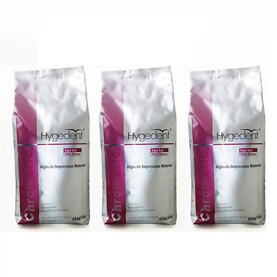 3 Hygedent Chromatic Dental Fast Set Mint Flavored Dust-Free Impression Alginate