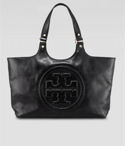 Vintage Tory Burch 450 $ Bombe' Glattleder Handtasche Beuteltasche schwarz - TOP! - Bild 1 von 15