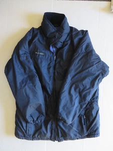 Womens Columbia Sportswear Dark Blue Puffer Coat Nylon Shell Size Large - Picture 1 of 8