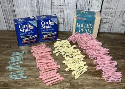 Vintage TONI Hair Curling, Perm Swing Arm Spin Rods and Bobbi roller lot 1980s - Image 1 of 4