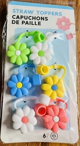 6 PCS Straw Toppers Cover Cap for Stanley Starbucks Cup Silicone Straw Topper - Picture 1 of 2