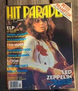 Hit Parader Magazine November, 1977 Frampton Zeppelin ELP Bad Company Elton KISS - Picture 1 of 6