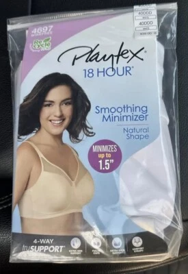 Playtex 18 Hr Full Fig. Smoothing Wireless Minimizer Bra 40DDD - Image 1 of 4