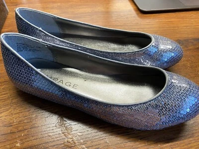 亮片银色黑色舒适乐福鞋平底鞋女式休闲懒人步行鞋 — 第 1/4 张图片