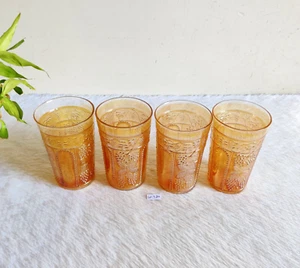 Vintage Carnival Glass Tumbler Beautiful Design Barware Decorative props G370 - Picture 1 of 8