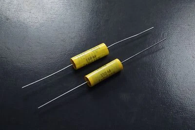 Lot of 2 150105J250JE Cornell Dubulier Film Capacitor 250V 1 uF µF 5% Axial NOS - Image 1 of 3