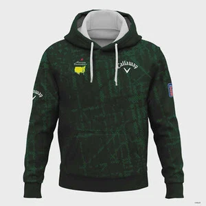 Masters Tournament Callaway Golf Pattern Halftone Green Hoodie Unisex Pullover - Picture 1 of 4