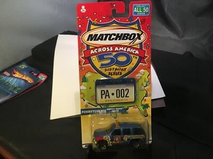 Matchbox Across America 50th Birthday Series PENNSYLVANA CHEVY POLICE TAHO 2001  - Picture 1 of 9