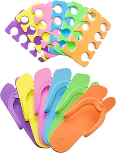 48 Pairs Spa Party Pack of Anti-Slip EVA Pedicure Slippers & Premium Toe Separat - Picture 1 of 7