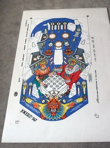WILLIAMS JOKERZ Pinball Machine Playfield Overlay - MADE FROM WILLIAMS FILMS - Picture 1 of 4