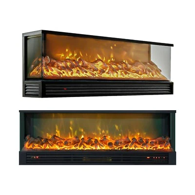 50" Electric Fireplace Heater Wall Mount Music Fireplace 750/1500W - Image 1 of 4