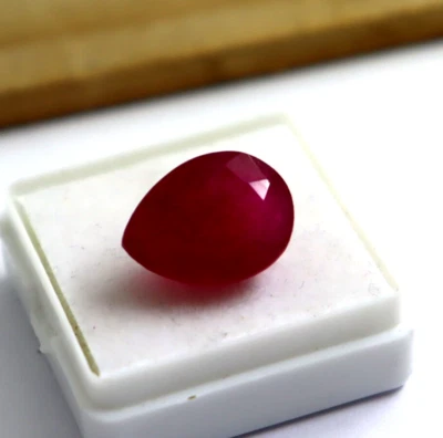 Pear Cut  9 Ct Loose Gemstone Natural Red Bixbyite Beryl Certified Gemstone - Image 1 of 4