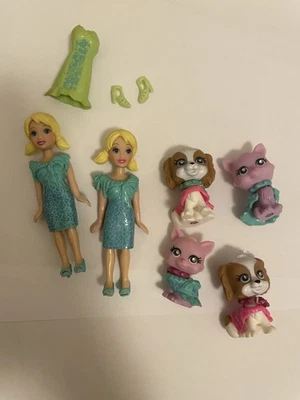 Polly Pocket, 2 Figuren, 2 Hunde, 2 Katzen - Bild 1 von 2
