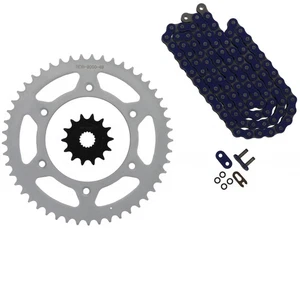 Honda 2002-03 CRF450 R / 05-14 CRF450 X Blue O Ring Chain & Sprocket 14/49 114L - Picture 1 of 5
