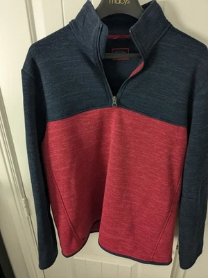 Untuckit - Two Tone 1/4 Zip - Red/Blue - Neyers Pullover - Men's Size Large  - Image 1 of 4
