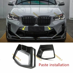 Carbon Fiber Front Bumper Air Intake Trim Cover For BMW X3M X4M M40i 2022-2024 - Foto 1 di 6