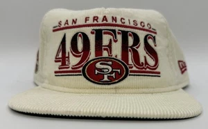 New Era Cream San Francisco 49ers Throwback Corduroy Golfer Snapback Hat Men’s - Picture 1 of 10
