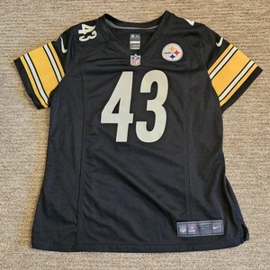 Troy Polamalu 43 Pittsburgh Steelers Black Nike NFL Football Jersey Women's Sz L - Picture 1 of 12