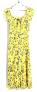NWT Gianni Bini Women's Yellow Ivory Floral Maxi Dress - Size XS - Picture 1 of 8